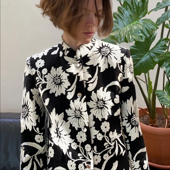 ZARA BNWT Jacquard Printed Blazer - Picture 1 of 7